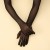 ( black)women gauze long glove black lace eyes translucent Halloween glove