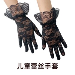 ( black)child white lace glove glove glove glove wedding Halloween