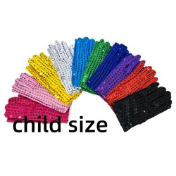 ( red) child sequin stage glove child glove  dance watch-face glove