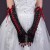 ( black)iskon  sexy half glove long style women Sleeve with sleeves punk Halloween