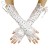 ( black)iskon  sexy half glove long style women Sleeve with sleeves punk Halloween
