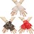 ( red)women lace glove short style flowers wedding glove