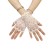 ( red)women lace glove short style flowers wedding glove