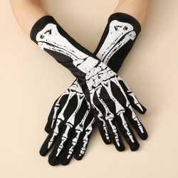 ( black)Halloween print skull glove glove apparel glove
