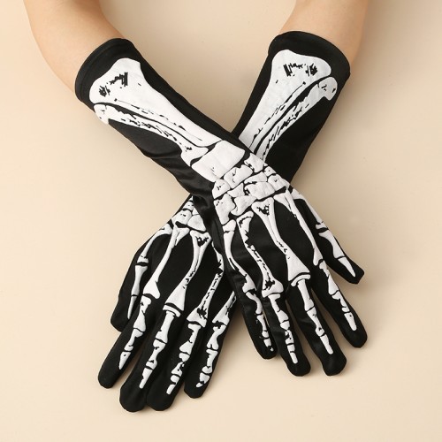 ( black)Halloween print skull glove glove apparel glove