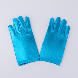 ( red) child glossy material glove  stage watch-face glove  child glove