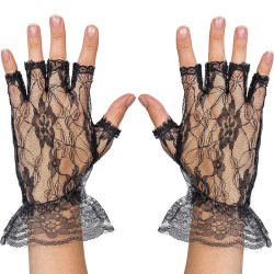 ( black)occidental style sexy lace half flower stage watch-face glove  summer