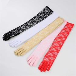 ( red)lady long style lace glove bride wedding elegant wedding glove