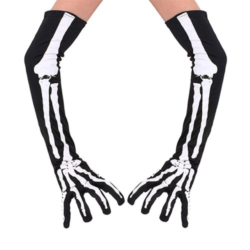 ( black) Halloween watch-face glove cm long sleeve ornament glove