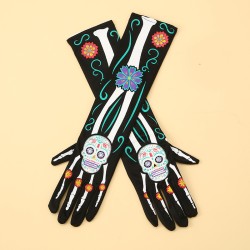 ( black)Halloween skull glove Mittens glove Clothing color neutral glove