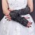 ( black)Halloween half glove  hole punk woman black glove