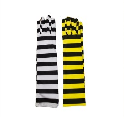 ( black) Halloween Clothing set color Stripe long glove color glove