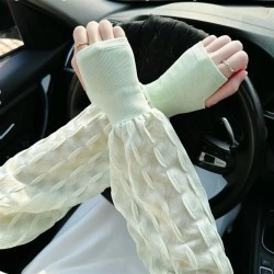 ( rice white)Sunscreen sleeves woman summer loose and comfortable big sleeves ..