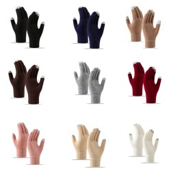 (  black) glove skiing warm autumn Winter sport knitting woolen touch screen g..