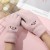 (  white)ins cartoon velvet glove Winter velvet warm Outdoor lovely student touch screen velvet glove