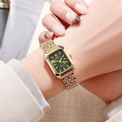 ( White face)trend square lady watch gold watch-face woman watch-face steel be..