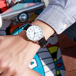 ( Black Belt Man style)brief digit student watch lovers watch-face man watch m..