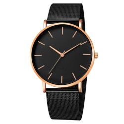( Black Belt)occidental style brief fashion man watch man watch-face belt stee..