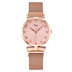 ( red) lady watch woman watch-face digit sun flower bow wrist-watches quartz w..