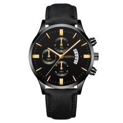 ( Black Belt)watch man watch man watch-face belt quartz watch-face fashion day..