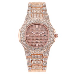 ( black)fashion diamond fully-jewelled day lady watch woman watch-face quartz ..