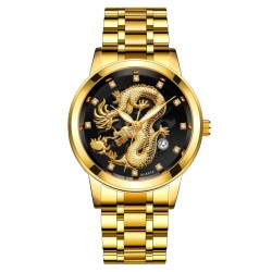 ( Gold belt)fashion day man watch man watch-face steel belt style Business Wat..