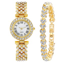 ( Rose Gold)fashion diamond lady watch woman watch-face Rome quartz watch-face..