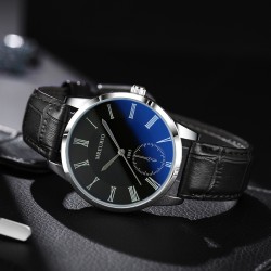 ( Black face)Business man watch man watch-face fashion belt wrist-watches
