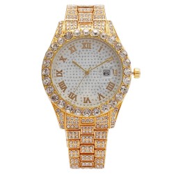 ( Silver) fashion Rome pattern fully-jewelled diamond lady watch woman watch-f..