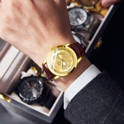 (Gold) watch-face man watch wrist-watches belt watch-face quartz watch-face