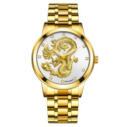 ( Gold belt)Chinese style man watch man watch-face watch-face diamond Waterpro..