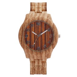 ( white) trend fashion watch wood man watch brief leisure digit Wood pattern quartz watch-face