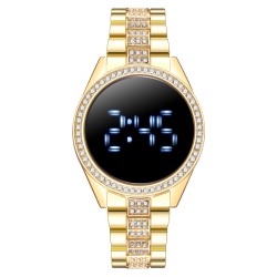 ( black)fashion diamond lady watch woman watch-face ED style electronic watch-..