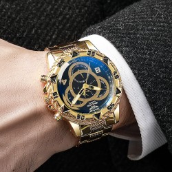 ( Black face) fashion big dial man watch man watch-face quartz watch-face stee..