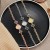(Gold)lady watch  three  brief Bracelets  watch  watch-face  Metal woman watch-face