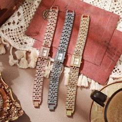 (  Silver)samll watch  square brief watch  lady watch  Metal three