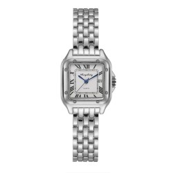 square brief lovers quartz watch-face  fashion stainless steel lady watch