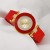 ( red)fashionDQ lady quartz watch black silica gel woman style student wrist-watches