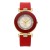 ( red)fashionDQ lady quartz watch black silica gel woman style student wrist-watches
