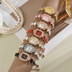 ( black)student Korean style temperament rope samll square love diamond fashio..