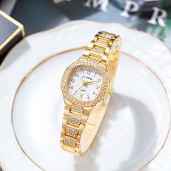 (Gold)steel belt watch woman student fashion trend Korean style Bracelets stee..
