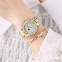 (Gold)fashion diamond lady watch Korean style temperament Waterproof student w..