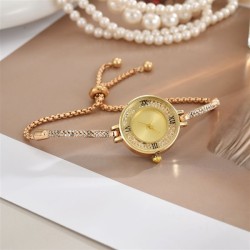 (Gold White face)fine all-Purpose belt samll watch bangle watch-face  quicksan..