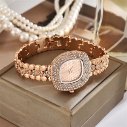 (Gold)steel belt watch woman student fashion trend Bracelets diamond temperame..
