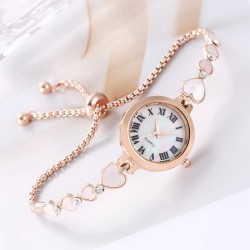 (Rose Gold) girl student watch samll love diamondns temperament ornament samll..
