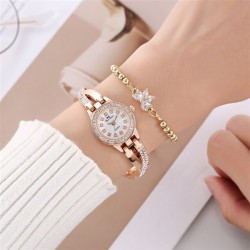 ( Rose Gold) Rhinestone luxurious wrist-watches woman samll watch-face fashion..