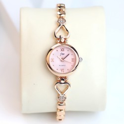 ( Gold belt )watch  lady woman style steel belt student watch Bracelets electr..