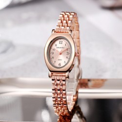 ( Rose Gold) lady watch woman style gold steel belt samll student wrist-watche..