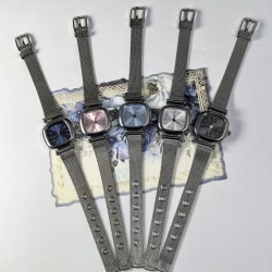 ( Navy blue) Korea watch woman high woman watch-face samll beltns square lady ..