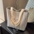 ( rice white)ins day bag woman canvas bag fashion Stripe Shoulder bag woman bag